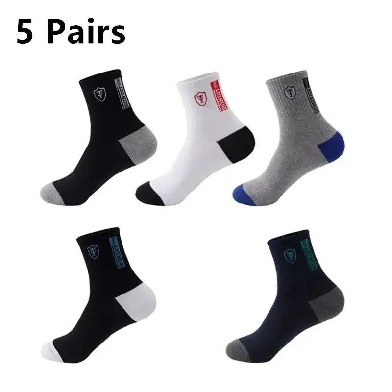 The socks you will wear every day.

• Cotton breathable - no sweaty feet
• Mid-calf length - perfect for work & sports
• Warm in winter, cool in summer
• 5 neutral colors - gray, black, navy, brown, beige

One size: US 6-12