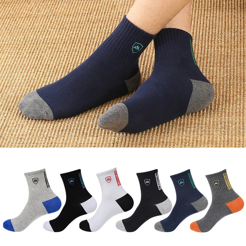 The socks you will wear every day.

• Cotton breathable - no sweaty feet
• Mid-calf length - perfect for work & sports
• Warm in winter, cool in summer
• 5 neutral colors - gray, black, navy, brown, beige

One size: US 6-12