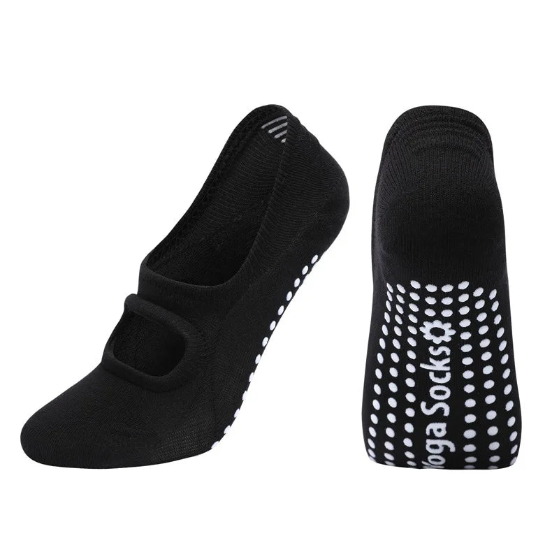 Stop slipping in class!

• Silicone grip dots - stay stable
• Backless & breathable - no sweaty feet
• Perfect for Pilates, Yoga, Barre, Dance
• 3 pack: Black, Beige, Gray

Dancers & yogis love these.