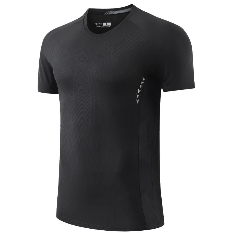 Workout Gym Shirts Men Fashion Print Loose Quick Dry Breathable Short Sleeves Summer Running Mesh Training Exercise Tee
