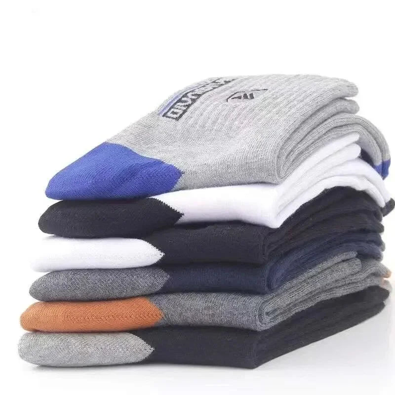 The socks you will wear every day.

• Cotton breathable - no sweaty feet
• Mid-calf length - perfect for work & sports
• Warm in winter, cool in summer
• 5 neutral colors - gray, black, navy, brown, beige

One size: US 6-12