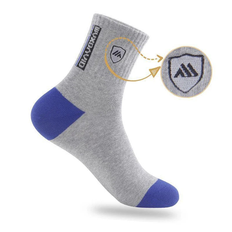 The socks you will wear every day.

• Cotton breathable - no sweaty feet
• Mid-calf length - perfect for work & sports
• Warm in winter, cool in summer
• 5 neutral colors - gray, black, navy, brown, beige

One size: US 6-12