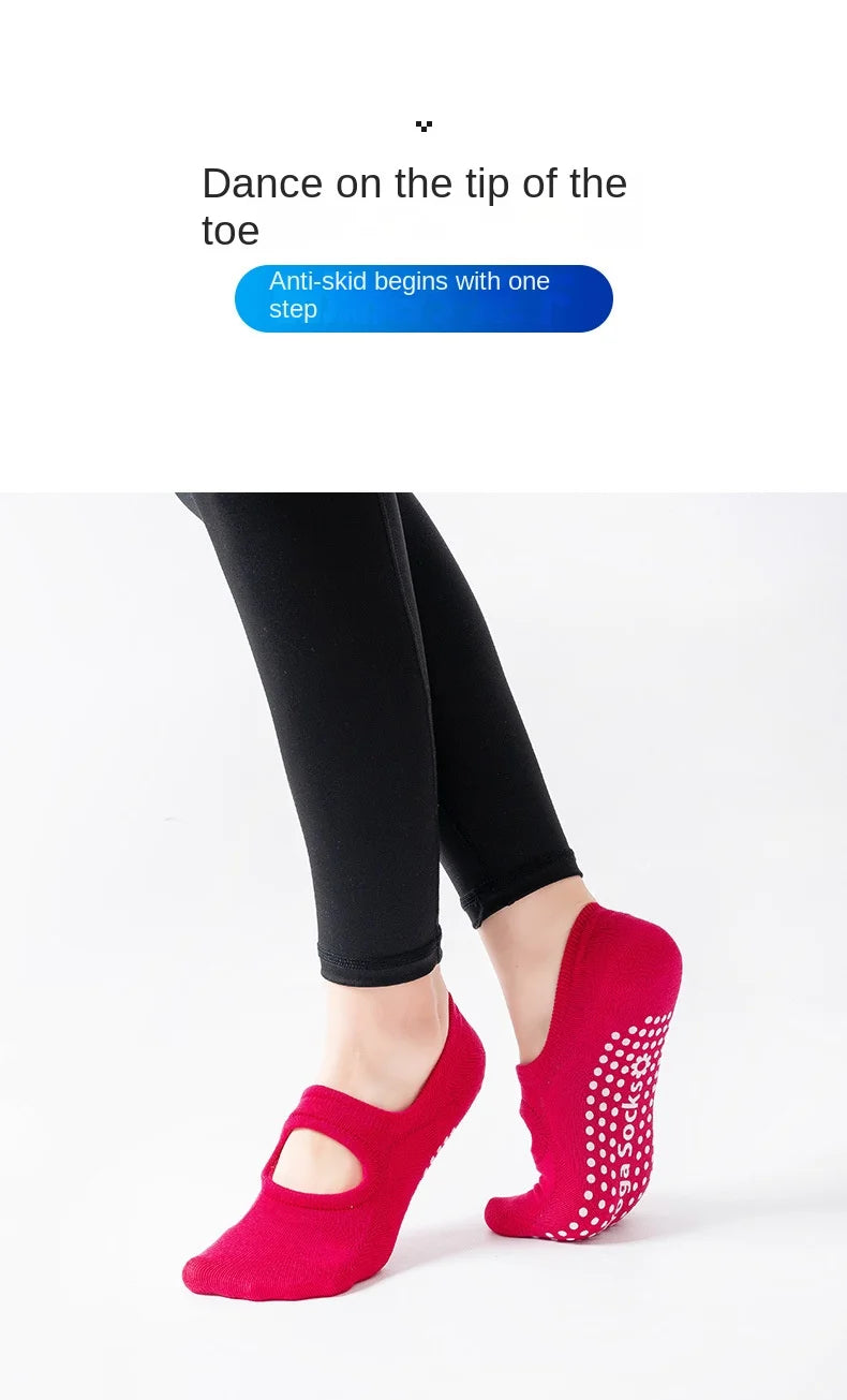 Stop slipping in class!

• Silicone grip dots - stay stable
• Backless & breathable - no sweaty feet
• Perfect for Pilates, Yoga, Barre, Dance
• 3 pack: Black, Beige, Gray

Dancers & yogis love these.
