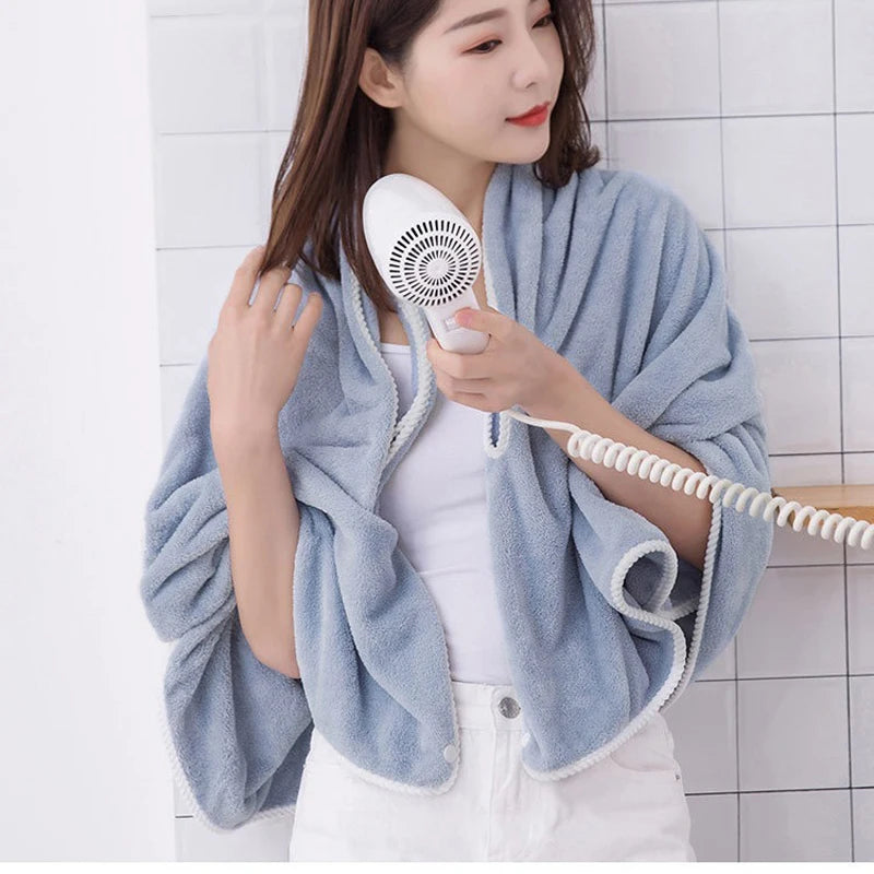 Womens Bath Towels Girls Wearable 80*145cm Fast Drying Bathing Beach Spa Bathrobes Wash Clothing, Shower Bath And Gym Towel