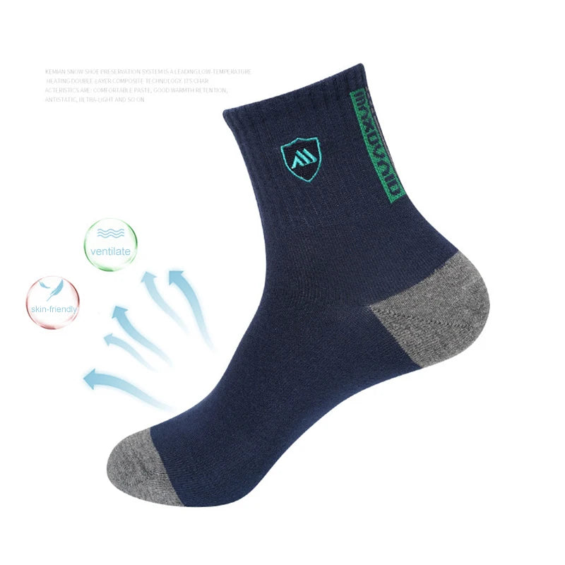 The socks you will wear every day.

• Cotton breathable - no sweaty feet
• Mid-calf length - perfect for work & sports
• Warm in winter, cool in summer
• 5 neutral colors - gray, black, navy, brown, beige

One size: US 6-12