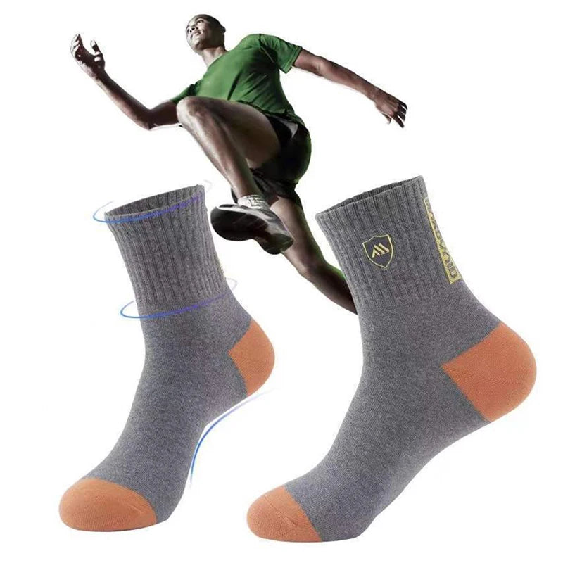 The socks you will wear every day.

• Cotton breathable - no sweaty feet
• Mid-calf length - perfect for work & sports
• Warm in winter, cool in summer
• 5 neutral colors - gray, black, navy, brown, beige

One size: US 6-12