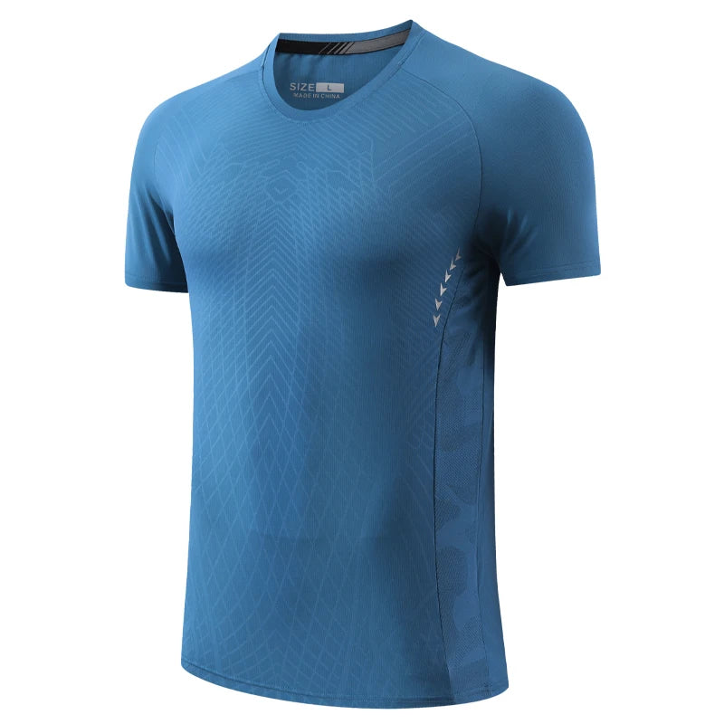 Workout Gym Shirts Men Fashion Print Loose Quick Dry Breathable Short Sleeves Summer Running Mesh Training Exercise Tee
