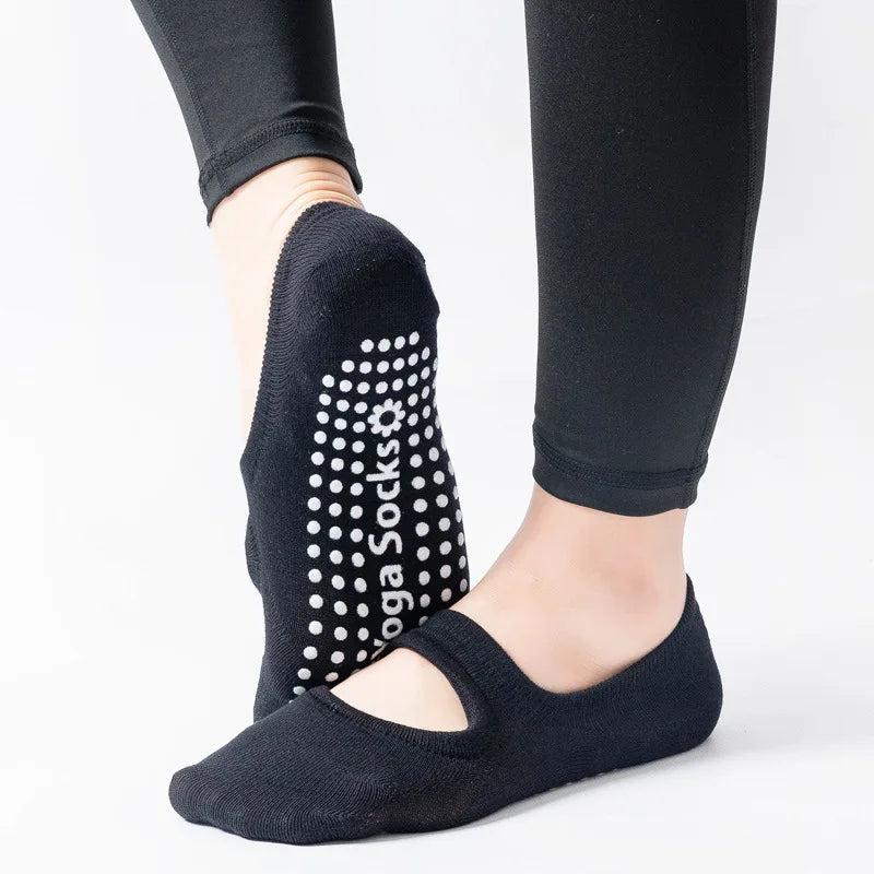 Stop slipping in class!

• Silicone grip dots - stay stable
• Backless & breathable - no sweaty feet
• Perfect for Pilates, Yoga, Barre, Dance
• 3 pack: Black, Beige, Gray

Dancers & yogis love these.