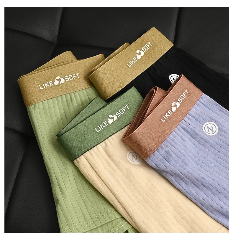 5 Pack Men's Low-Rise Boxer Briefs-Sexy Striped Stretch Comfort Underwear
