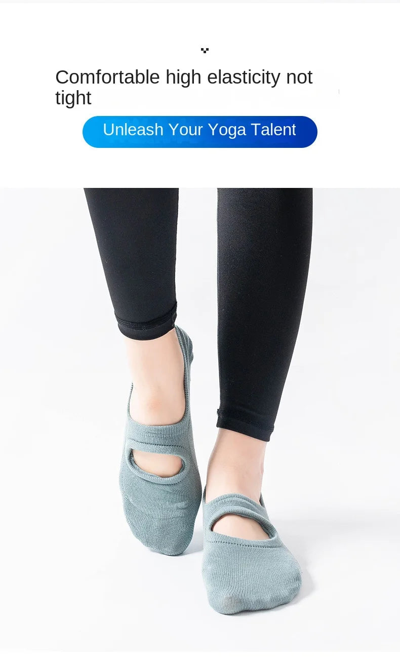 Stop slipping in class!

• Silicone grip dots - stay stable
• Backless & breathable - no sweaty feet
• Perfect for Pilates, Yoga, Barre, Dance
• 3 pack: Black, Beige, Gray

Dancers & yogis love these.