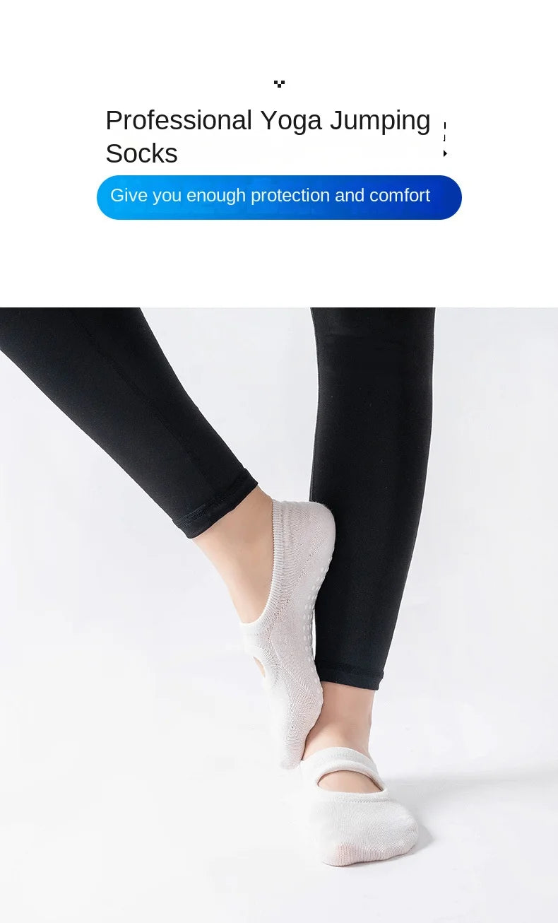 Stop slipping in class!

• Silicone grip dots - stay stable
• Backless & breathable - no sweaty feet
• Perfect for Pilates, Yoga, Barre, Dance
• 3 pack: Black, Beige, Gray

Dancers & yogis love these.