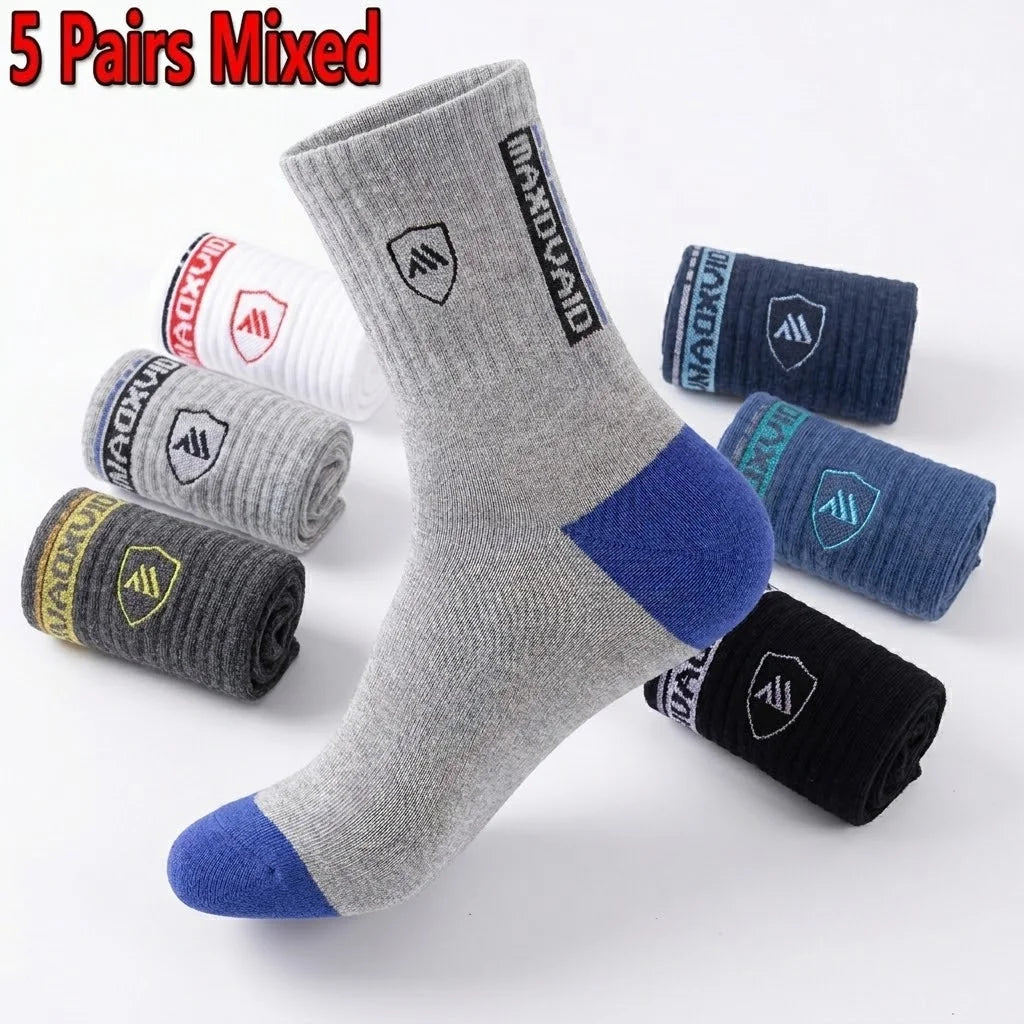 The socks you will wear every day.

• Cotton breathable - no sweaty feet
• Mid-calf length - perfect for work & sports
• Warm in winter, cool in summer
• 5 neutral colors - gray, black, navy, brown, beige

One size: US 6-12