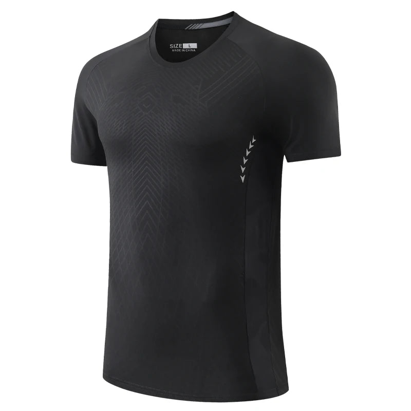 Workout Gym Shirts Men Fashion Print Loose Quick Dry Breathable Short Sleeves Summer Running Mesh Training Exercise Tee