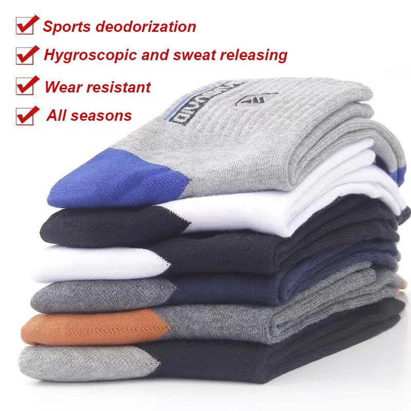 The socks you will wear every day.

• Cotton breathable - no sweaty feet
• Mid-calf length - perfect for work & sports
• Warm in winter, cool in summer
• 5 neutral colors - gray, black, navy, brown, beige

One size: US 6-12